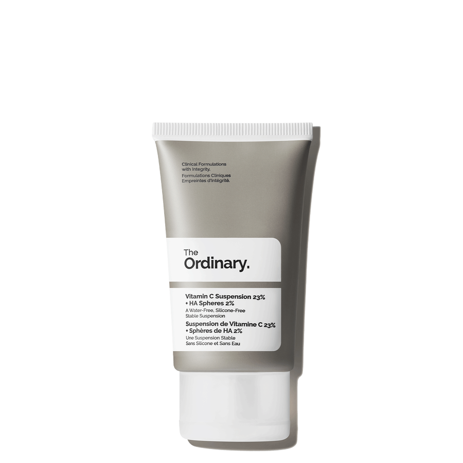 The Ordinary Vitamin C 23% Suspension + HA Spheres 2% pure L-Ascorbic Acid cream for brightening, uneven skin tone, and anti-aging